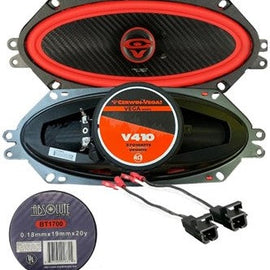 V410 4x10" B-Pillar Speakers Harness Fit 1982-93 S-10 & 1982-90 GMC S-15