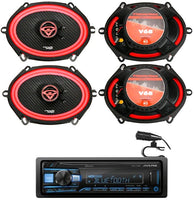 2 Pair Cerwin-Vega V68 6x8" Speakers + Alpine UTE-73BT Bluetooth Car Stereo