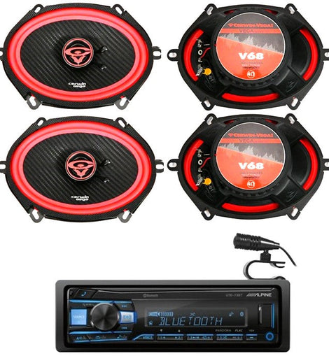 2 Pair Cerwin-Vega V68 6x8