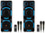 2 MR DJ VEGAS+ Dual 15” Powered Bluetooth DJ Speaker 6500W Active PA System