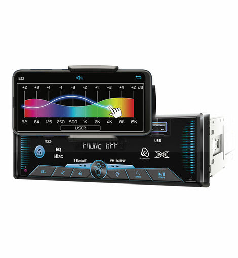 Soundstream VM-26BP Single-DIN Digital Media Receiver w/ Built-in Phone Cradle