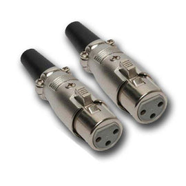 Mr. Dj XLRFH2 2 3-Pin XLR Male Female Microphone Audio Cable Connector Solder Snake Plug Mic XLR Adapter Connectors