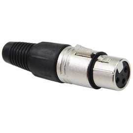 MR DJ XLRFH2 2 3-Pin XLR Female Connector Heads for Audio Microphone & DMX Cable Applications