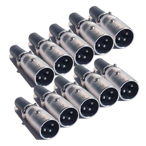 MR DJ USA XLRMH10 5 Pair XLR Male Head 3 Pin Connector Allows for Speaker Cables