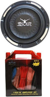 Absolute XS-1000 10" Xcursion Series 1500 Watts Slim Shallow Subwoofer + 8 Gauge Amp Kit