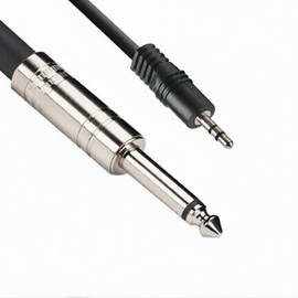MR DJ CEQS6 6 ft 1/4" TRS (Stereo) Male to 1/8" (3.5mm) TRS Stereo Audio Cable