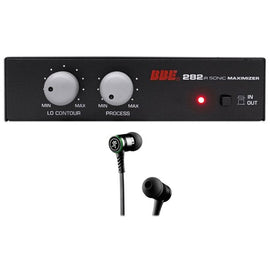 BBE 282IR Desktop Sonic Maximizer w/RCA Inputs/Outputs Bundle with Mackie Earbuds