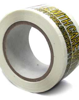 4 Rolls 3mil Printed 'Handle with Care Do Not Accept If Seal Is Broken' Carton Sealing Packing Box Tape 2.5" X 110 Yard