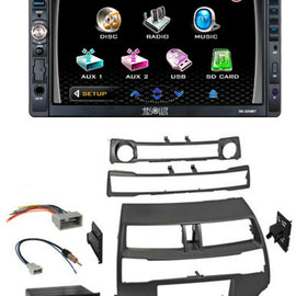 Absolute USA DD2200BT Double Din DVD, CD, MP3 Multimedia DVD Player Receiver With Dash Kit Harness Antenna Adapter for 08-11 Honda Accord