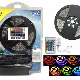 ABSOLUTE LED STRIP RGB COLOR LED RIBBON KIT W/ POWER PLUG, REMOTE, WTR RESISTANT