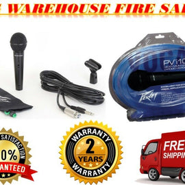 4 Peavey PVI100 1/4" Wired Dynamic Cardioid Vocal Microphone+Mic Clip + Cable