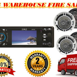 Absolute DMR-360 & 2 BLS-6503 Single Din Car Stereo Bundle<br/>3.5" Car Stereo DVD/CD/MP3/AM/FM Player & 2 Pairs of 6.5" speaker