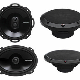 2) Rockford Fosgate P1675 6.75" 120W 3 Way + 2) P1692 6x9" 150W 2 Way Speakers