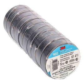 10 Pack 3M Temflex 1700/165 Black 3/4" x 60' General Use Vinyl Electrical Tape