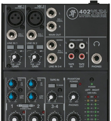 Mackie 402VLZ4 4-channel Ultra Compact Mixer with High Quality Onyx Preamps