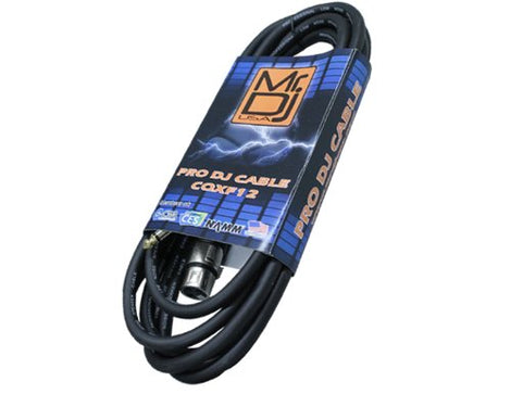 Mr. Dj CQXF12 12-Feet 1/4-Inch Male to XLR Female Professional Dj Speaker Cable