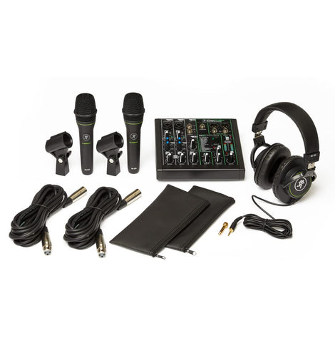 Mackie Performer Bundle With ProFX6V3 Mixer EM-89D Mics And Headphones