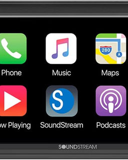 Soundstream VRCPAA-7DR Multimedia 7" Double-DIN DVD Receiver w/ CarPlay and Android Auto
