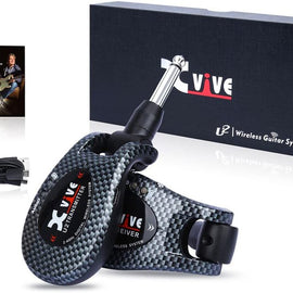 XVIVE U2 2.4GHz Guitar Wireless System, Includes 1/4" Transmitter and 1/4" Receiver, Carbon