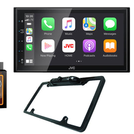 JVC KW-M56BT Digital Multimedia Receiver w/ fixed 6.75" Touchscreen Monitor+Absolute Rearview Camera & Magnet Phone Holder