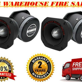 TWO 7"X7" diameter, 3'' diaphragm 1000W Die-Cast Aluminum Titanium Super Tweeter