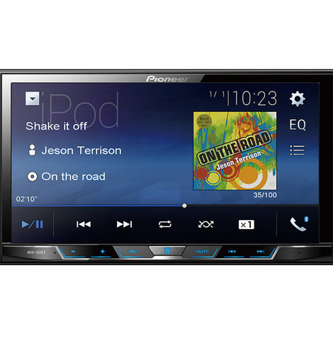 Pioneer MVH-300EX Double Din Digital Multimedia Video Receiver with 7