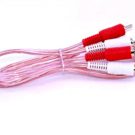 CRUZ RCA-6MM   RCA Male-to-Male Cable, Clear Jacket 6 ft.
