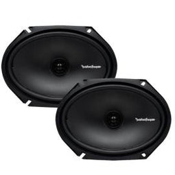 (4) Rockford R168X2 Prime 6x8 Inches Full Range Coaxial Speaker with 18 Gauge 100 FT Speaker Wire and Free Mobile Holder