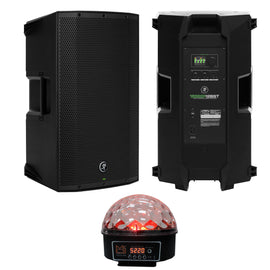 Mackie Thump15BST Boosted 1300W 15 inch Powered Speaker + LED Crystal Magic Ball