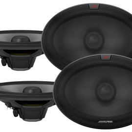 2 Alpine R-S69.2 6x9 Inch Car Speaker 600W Peak, 200W RMS R-Series 6x9 Inch Coaxial 2-Way Speakers