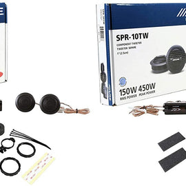 2 Alpine SPR-10TW Type-R 1” Silk Ring Dome Tweeter Set Bundle