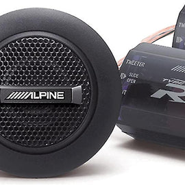 Alpine SPR-10TW <br/>1" 450 Watt Silk Dome Pair Car Stereo Tweeters With Crossovers