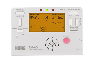 Korg TM-60 Combo Tuner Metronome (White)