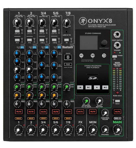 Mackie Onyx8 8-channel Analog Mixer with Multi-Track USB