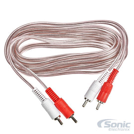 CRUZ RCA10MM  10 FT. RCA Male to Male Cable, Clear Jacket