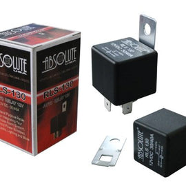 Absolute USA RLS-130 12 VDC Waterproof Relay with Metal Bracket for SPDT 30/40A