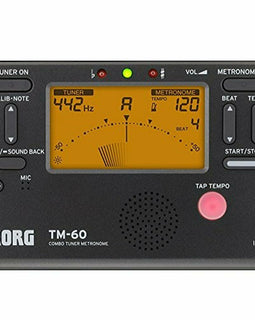 Korg TM-60 Tuner Metronome Combo With Large Screen Black