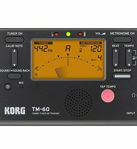 Korg TM-60 Tuner Metronome Combo With Large Screen Black