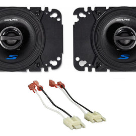 Alpine 140w Front Factory Speaker Replacement Kit For 1987-1995 Jeep Wrangler YJ
