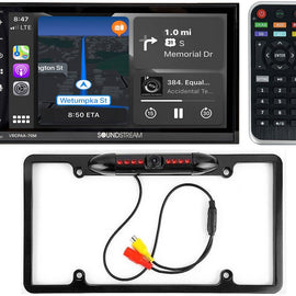 Soundstream VRCPAA-70M 7" Double DIN Bluetooth Apple CarPlay & Android +Camera Silver